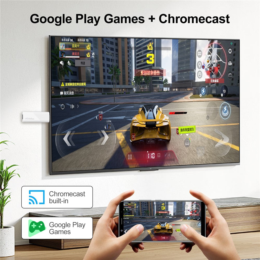 H96Max H313 2+16GB Android 14.0 TV Stick 4K Smart Streaming WiFi Bluetooth-Compatible Mini TV Dongle