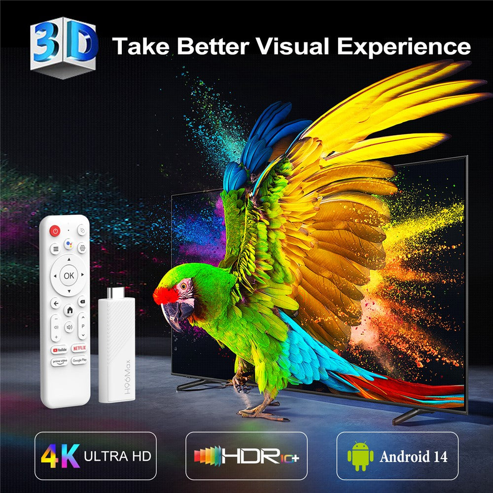H96Max H313 2+16GB Android 14.0 TV Stick 4K Smart Streaming WiFi Bluetooth-Compatible Mini TV Dongle