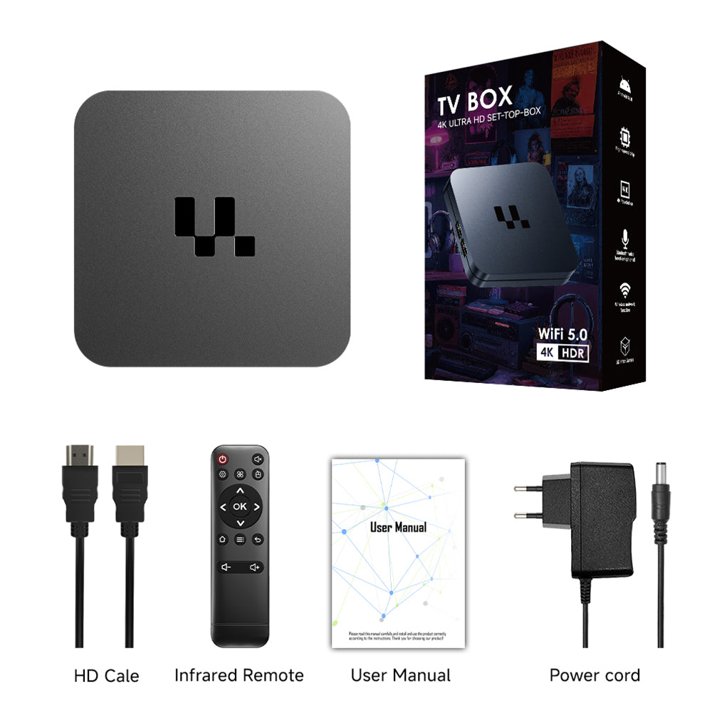 Y1 4K Ultra HD Smart TV Box S905 Chip 2.4G / 5G Dual Band WiFi Android 16.0 Internet Channel Box TV Device, 1+8GB