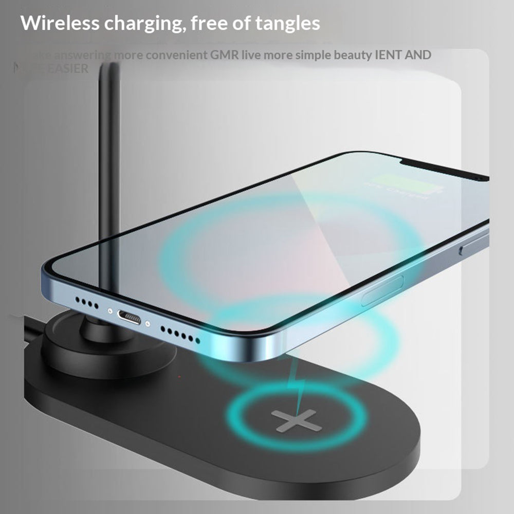 Desk Lamp with 15W Fast Charging Wireless Charger Eye-Care LED Night Light for Office Study