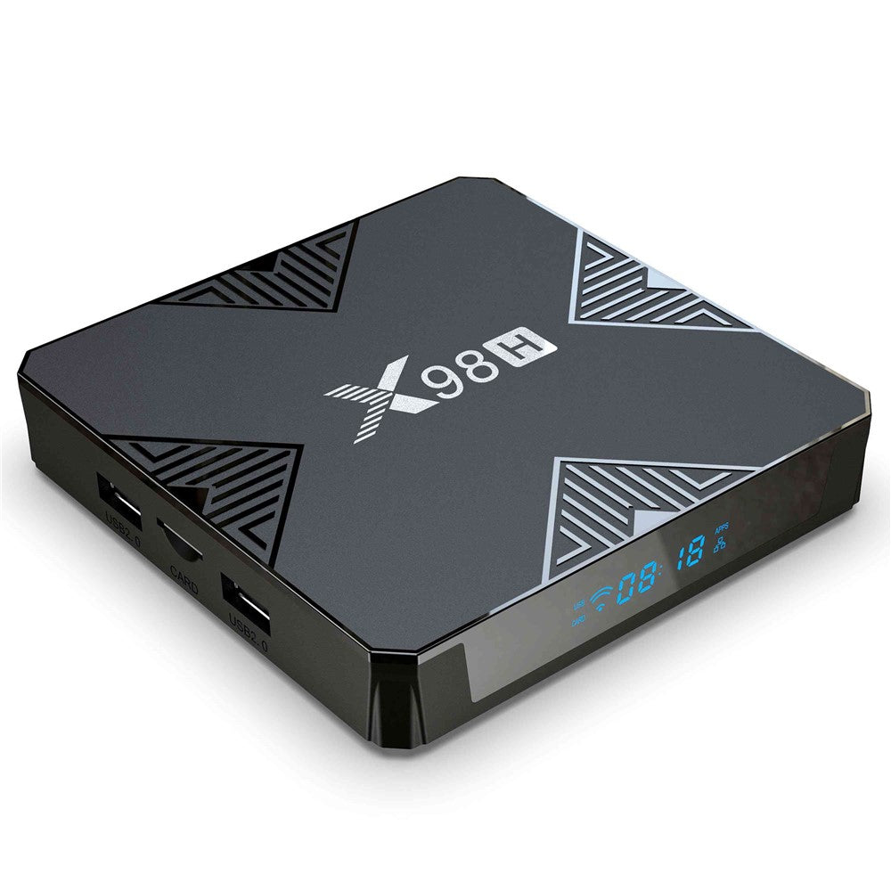X98H Android 12.0 Smart TV Box Allwinner H618 Dual-Band Wifi6 2.4G / 5G WIFI HD 4K Media Player (2G+16G)