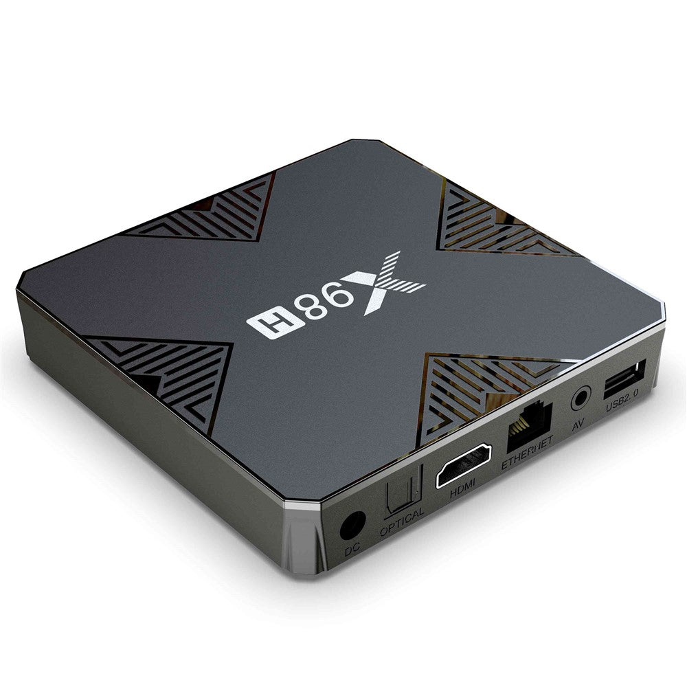 X98H Android TV Box 12.0 Allwinner H618 Quad-Core Streaming Media Player Support Dual WiFi 2.4GHz / 5GHz 4K Output 100M LAN Ethernet (4G+32G)