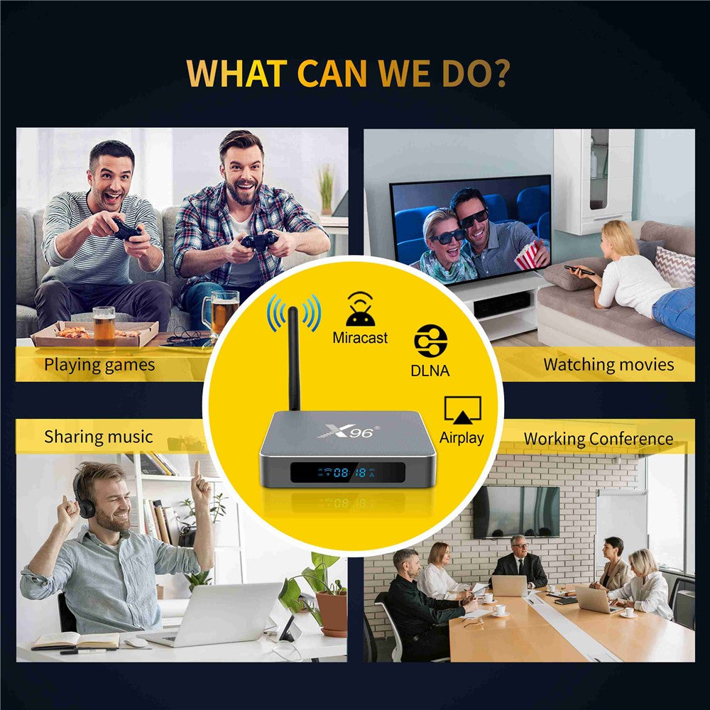 X96 X9 Smart Android TV Box 8K 1000M Amlogic S922X 2.4G / 5G Dual WiFi 4K Media Player DDR4 4GB 32GB Set Top Box