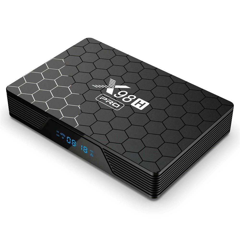 X98H Pro Android 12 Smart TV Box Allwinner H618 Quad-Core 2.4GHZ 5.8GHZ Dual-Band WiFi Support 6K Video Output Remote Control (2G+16G)
