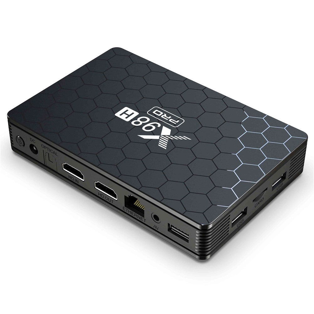 X98H Pro Android 12 Smart TV Box Allwinner H618 Quad-Core 2.4GHZ 5.8GHZ Dual-Band WiFi Support 6K Video Output Remote Control (2G+16G)