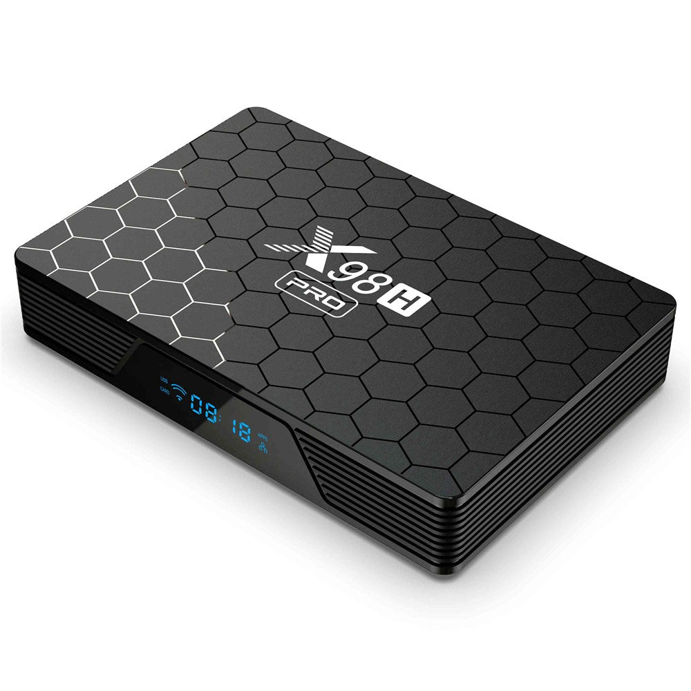X98H Pro Smart TV Box Allwinner BT5 Android 12 2.4G / 5.8G Dual-Band WiFi6 1000M Ethernet Media Player 6K Video Output (4G+32G)