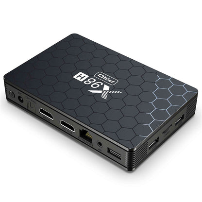X98H Pro 2.4G / 5.8G Dual-Band WiFi6 Android 12 Smart TV Box Allwinner H618 1000M Ethernet Quad-Core 6K Video Output Media Player (4G+64G)