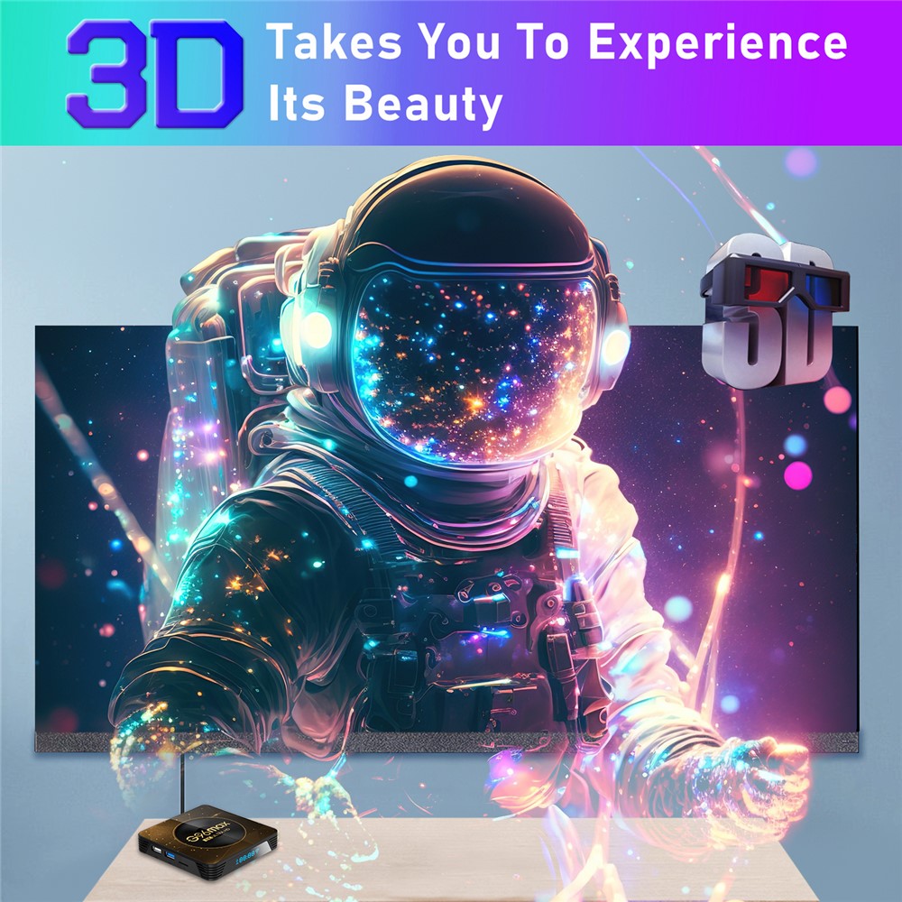 G96max Android 13.0 4+32GB 8K Ultra HD Smart TV Box WiFi 6 Bluetooth-compatible Remote Control TV Box (CE Certified)