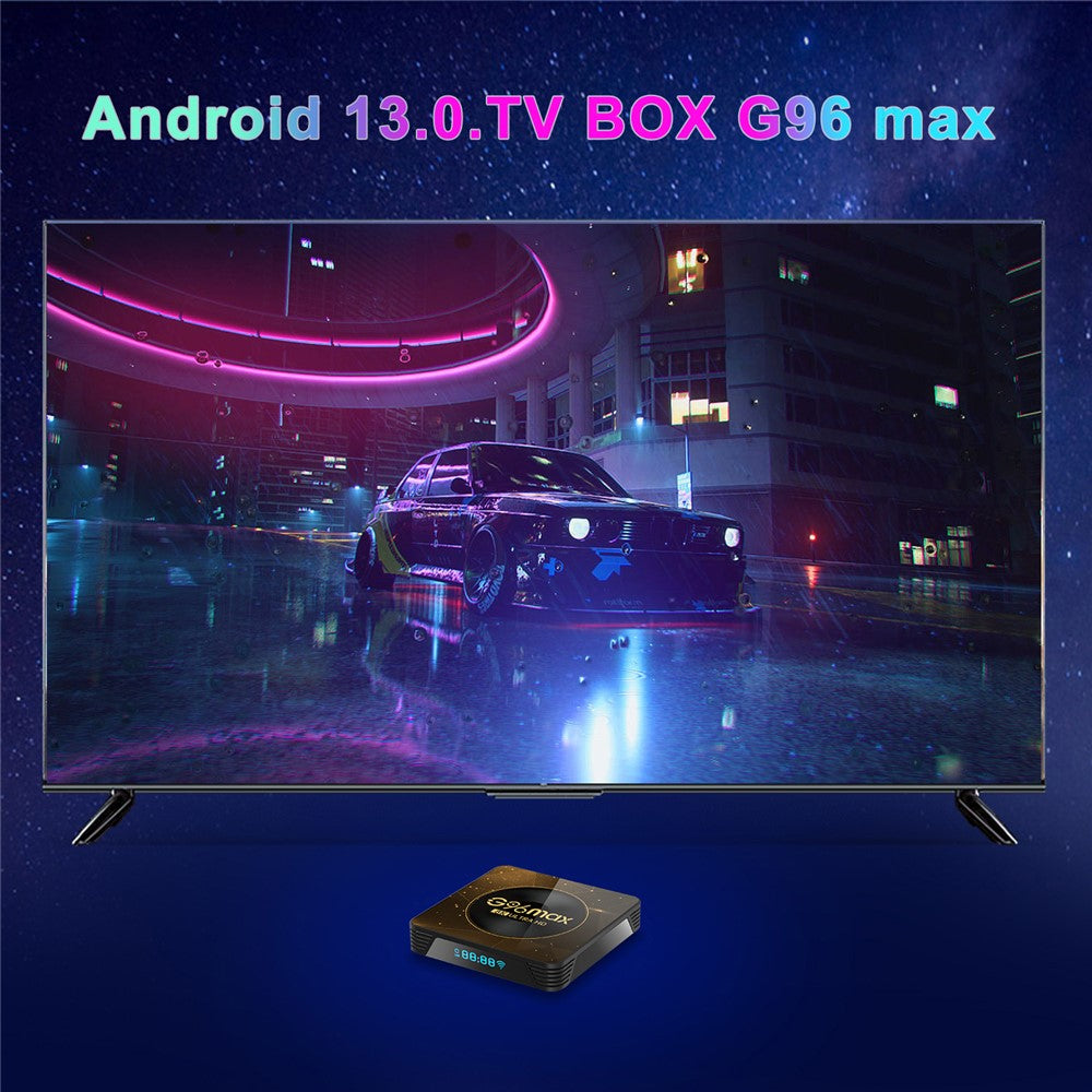 G96max Android 13.0 4+32GB 8K Ultra HD Smart TV Box WiFi 6 Bluetooth-compatible Remote Control TV Box (CE Certified)