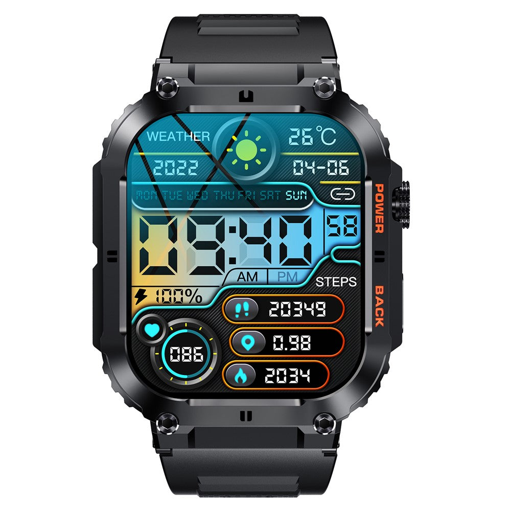 K57 Pro Smartwatch 1,96 Zoll mit Bluetooth-Anruffunktion und Gesundheitsüberwachung