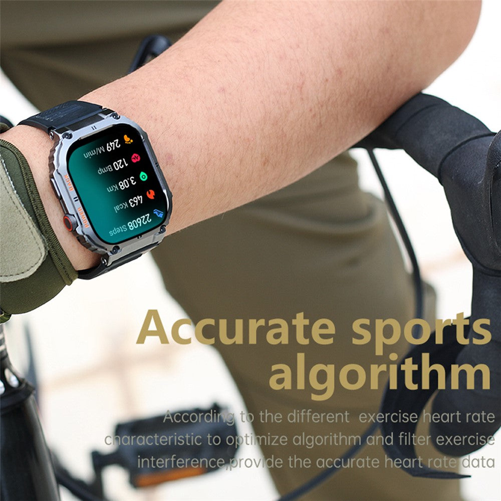 K57 Pro Smartwatch 1,96 Zoll mit Bluetooth-Anruffunktion und Gesundheitsüberwachung