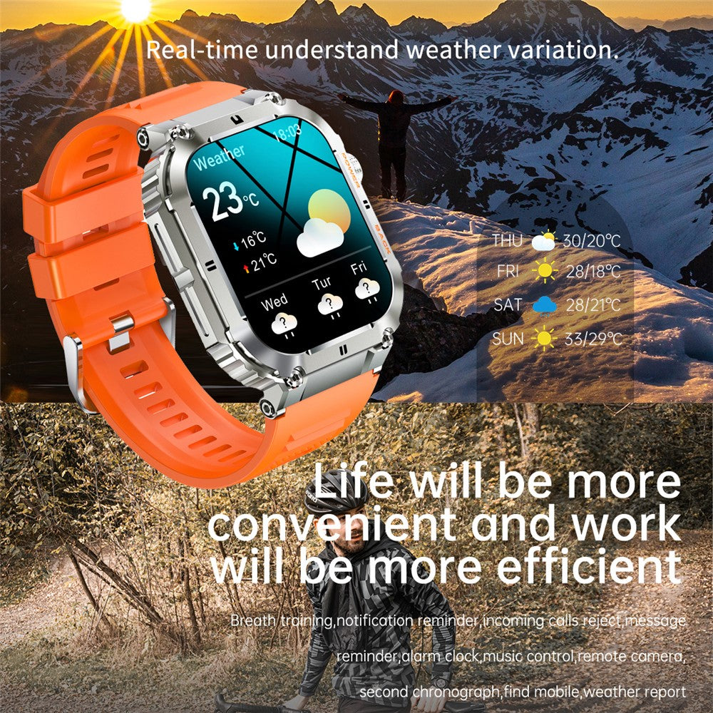 K57 Pro Smartwatch 1,96 Zoll mit Bluetooth-Anruffunktion und Gesundheitsüberwachung