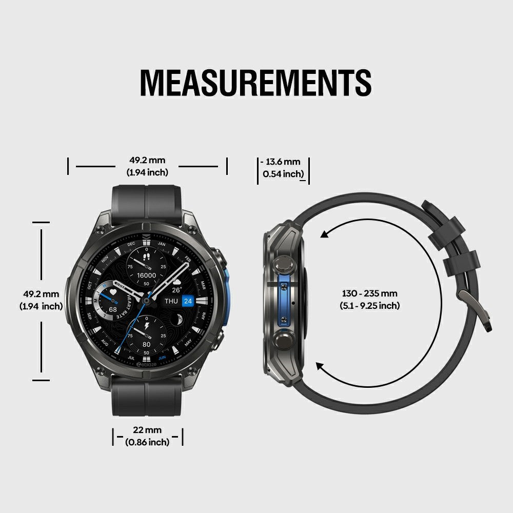 ZEBLAZE Vibe 8 Smartwatch: 1,43" AMOLED, Anruffunktion, Outdoor & Taschenlampe