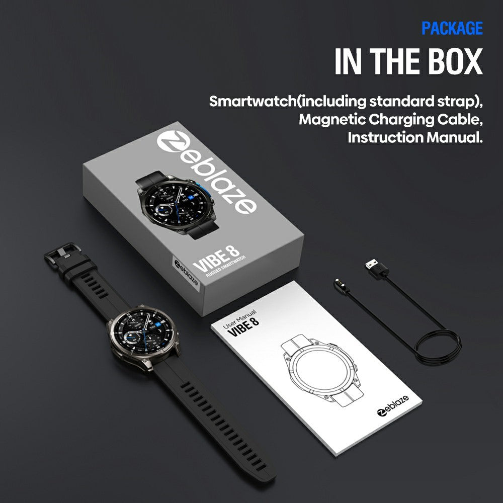 ZEBLAZE Vibe 8 Smartwatch: 1,43" AMOLED, Anruffunktion, Outdoor & Taschenlampe