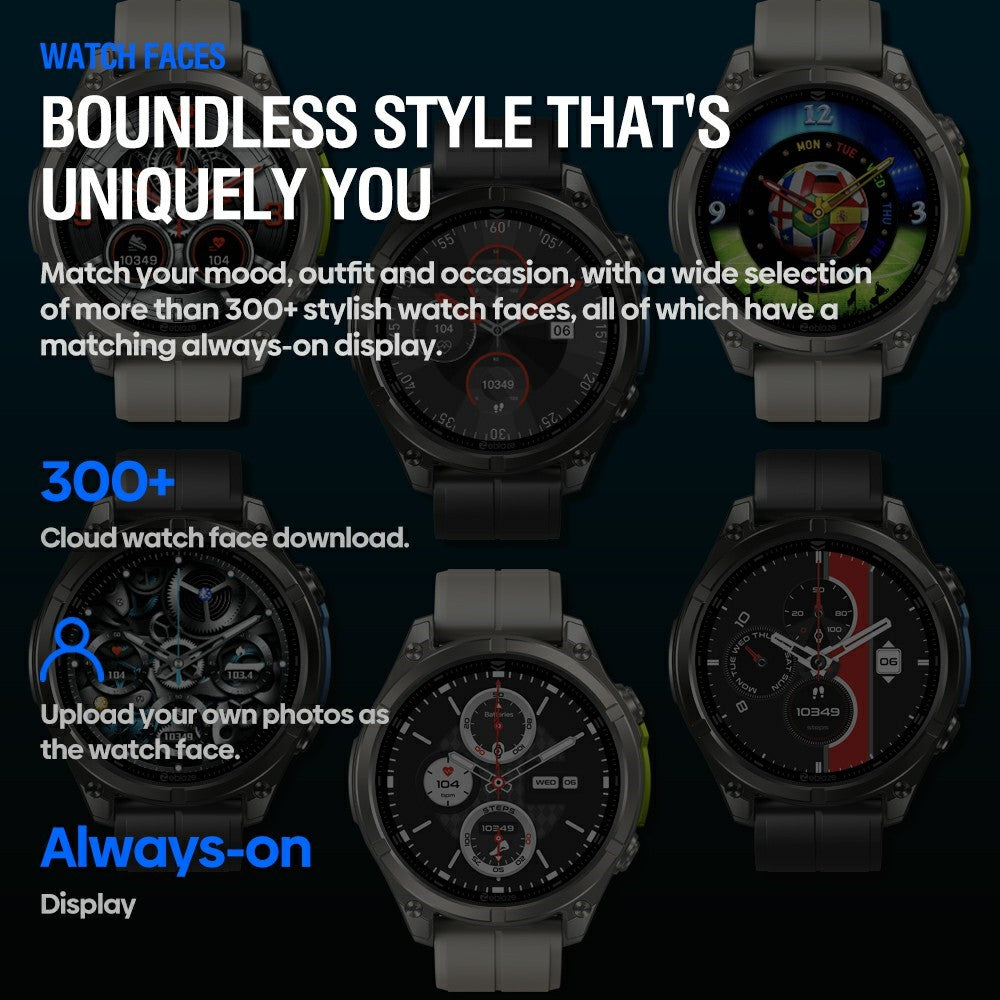 ZEBLAZE Vibe 8 Smartwatch: 1,43" AMOLED, Anruffunktion, Outdoor & Taschenlampe