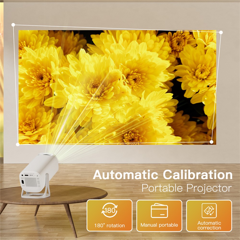 S40 1024*600P Android 11 WiFi6 Bluetooth-compatible Smart Projector Home Theater Projector Support 4K Video