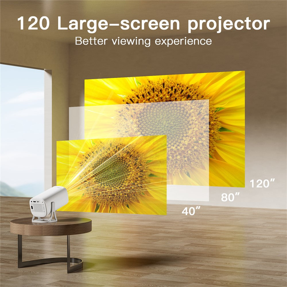 S40 1024*600P Android 11 WiFi6 Bluetooth-compatible Smart Projector Home Theater Projector Support 4K Video