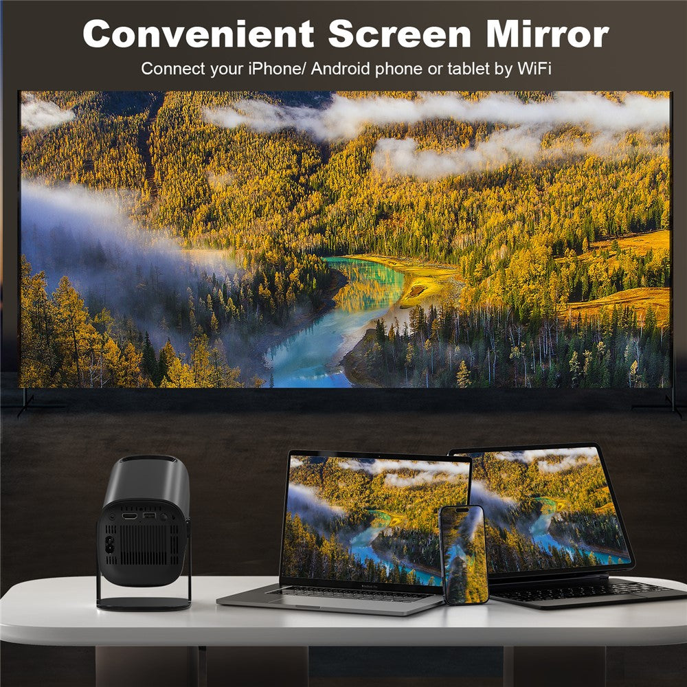 P30 Mini Projector Android 11 WiFi 6 4K 1080P Bluetooth-Compatible 5.0 Home Cinema Projector