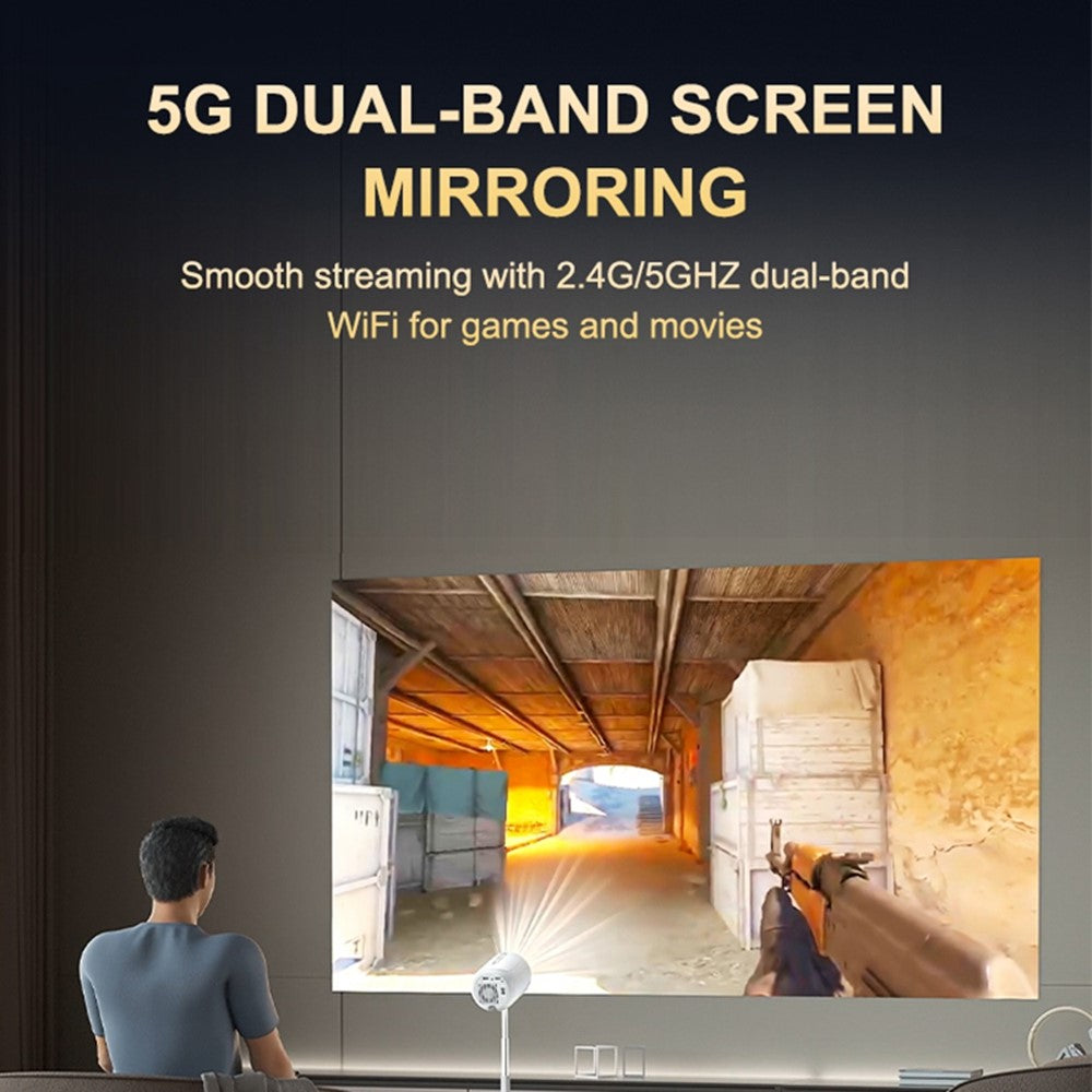 TS-6 1+8G Hidden Retractable Bracket HD Video Mini Projector WiFi Home Theater Projecting Device