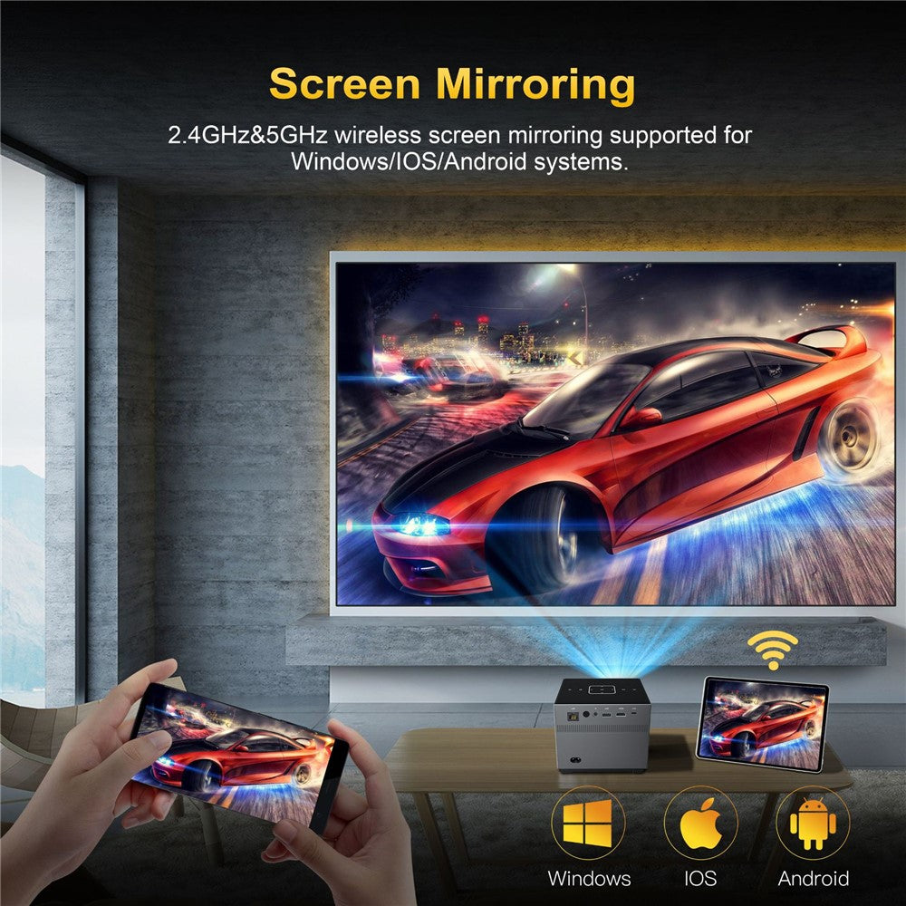 X3 Mini Projector WiFi Bluetooth-compatible Portable Home Theater Video Projector