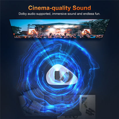 HM103-B Dual-Band Bluetooth-compatible 5.0 1080P Auto Focus Projector with 270-Degree Adjustable