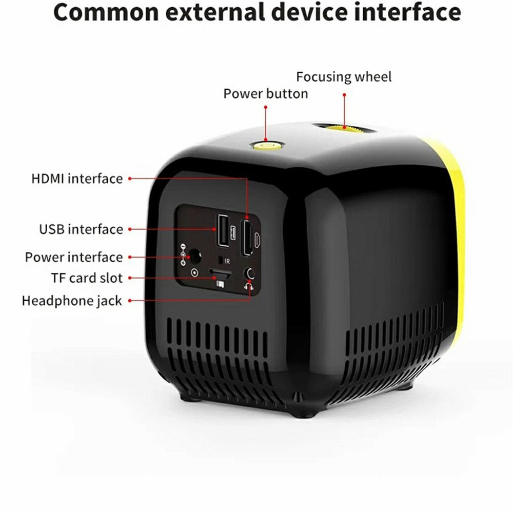 L1 Mini Projector for Kids Portable LED Projector with Built-In Speaker Home Entertainment Device