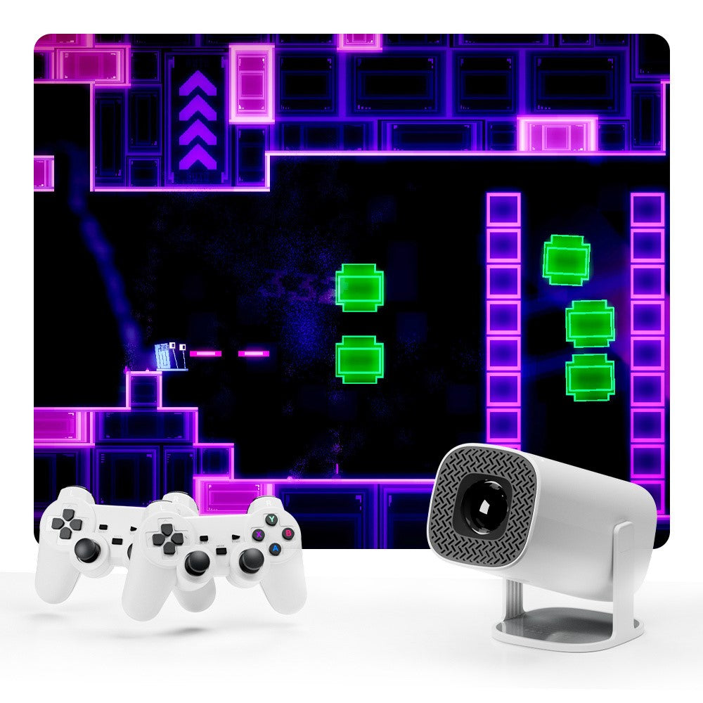 P30MAX Portable Gaming Projector with 2 Controller 720P HD Android 11 36000+ Games Screen Projection Device