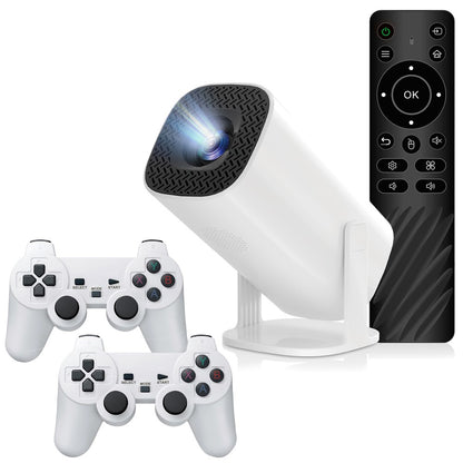 P30MAX Portable Gaming Projector with 2 Controller 720P HD Android 11 36000+ Games Screen Projection Device