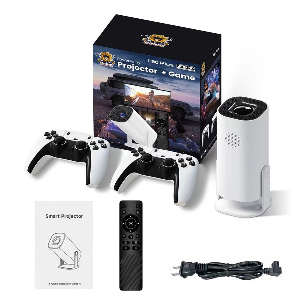 P30Plus Portable Gaming LED Projector 1280x720P 150 ANSI Lumens Android 14 Game Projector