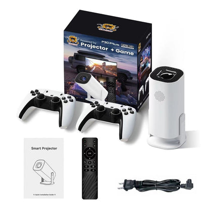 P30Plus Portable Gaming LED Projector 1280x720P 150 ANSI Lumens Android 14 Game Projector
