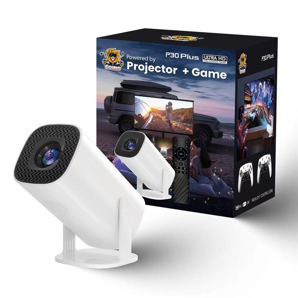 P30Plus Portable Gaming LED Projector 1280x720P 150 ANSI Lumens Android 14 Game Projector