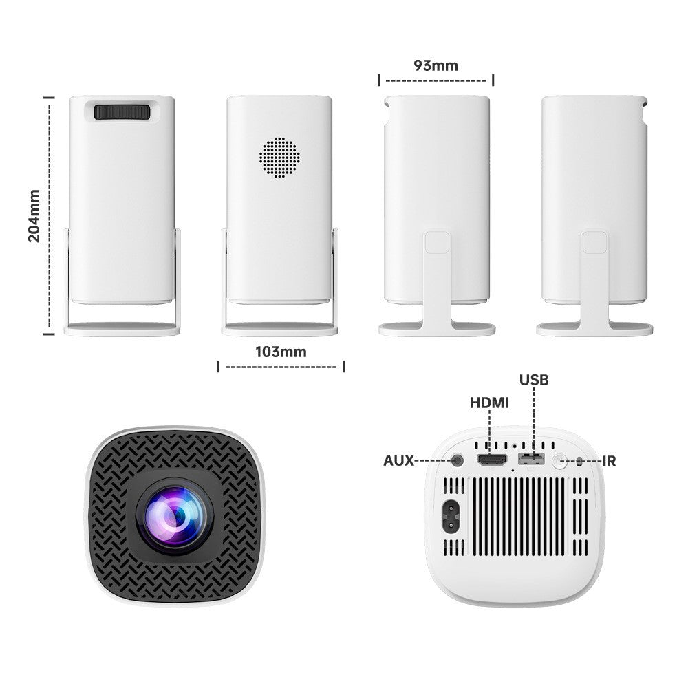 P30 Ultra Portable LED Gaming Projector 150 ANSI Lumens Android 11 WiFi Bluetooth-Compatible Game Projector