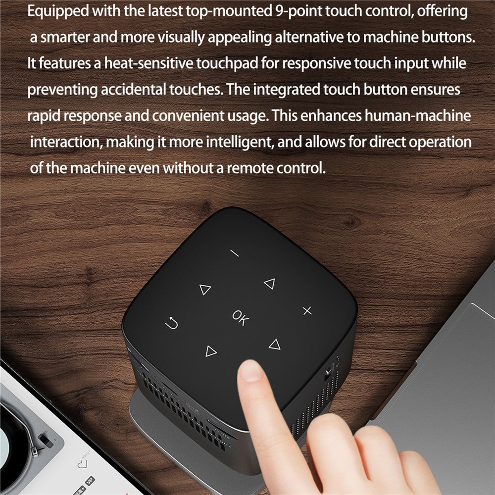 C1000 Upgraded DLP Mini Projector Home Outdoor Portable HD Projection Device (CE Certified)
