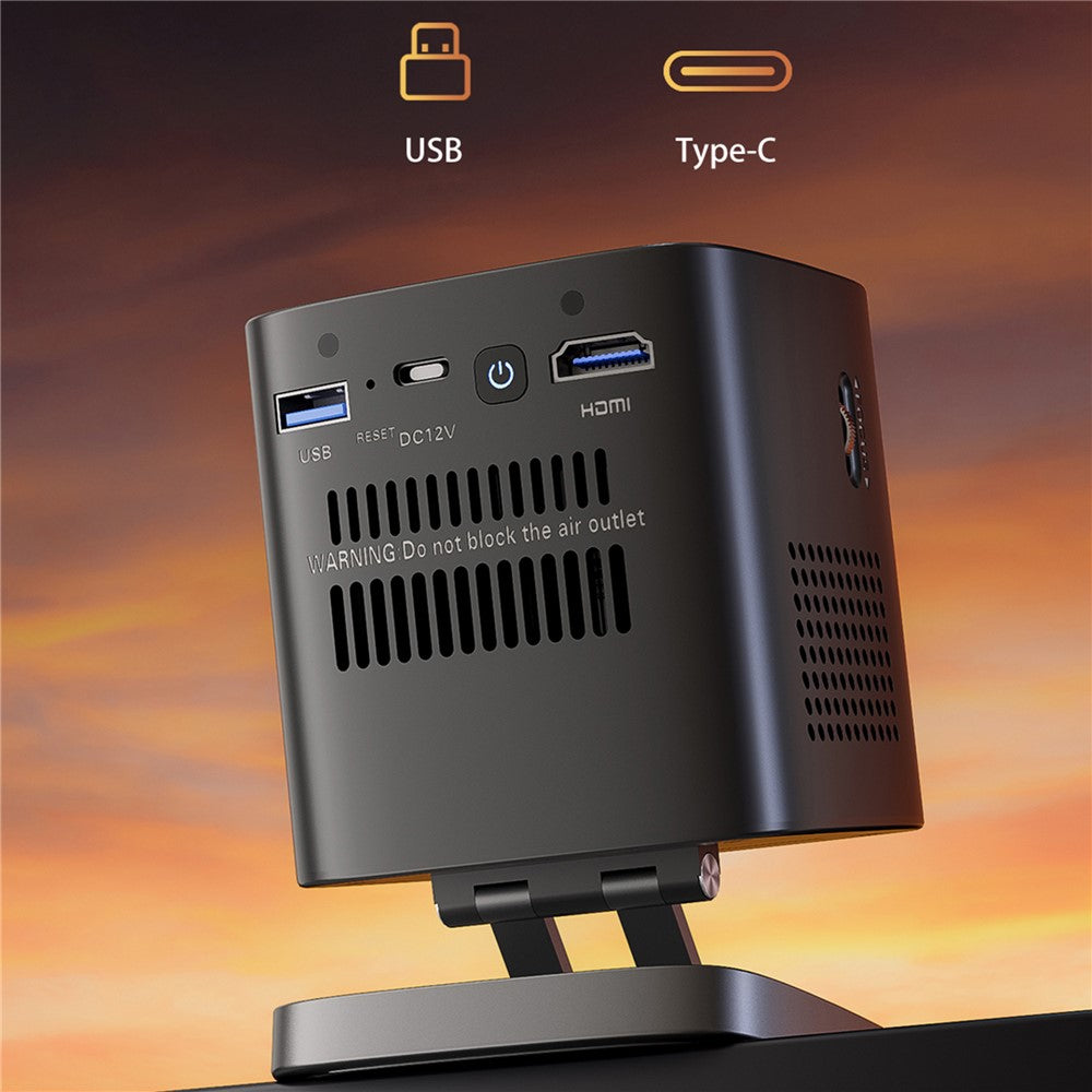 C1000 Upgraded DLP Mini Projector Home Outdoor Portable HD Projection Device (CE Certified)