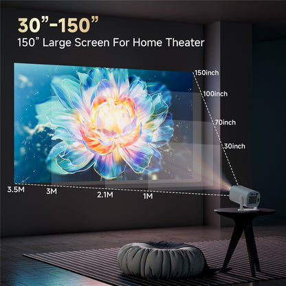 P30 Pro 2 inch Mini Projector 720P HD Compact Home Theater Video Projector, 94 x 91 x 165mm