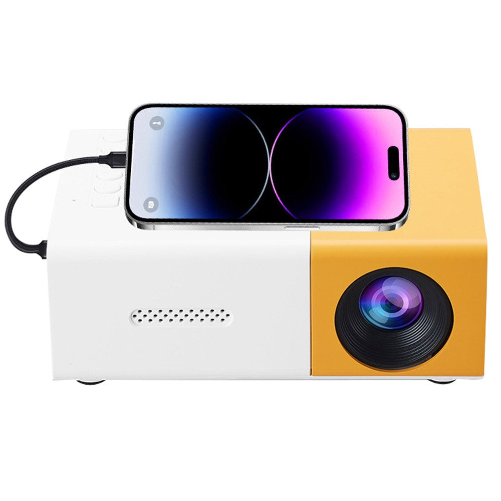 YG300S Mini Beamer HD Portabel LED mit Screen Mirroring, 1080P für Zuhause & Wohnheim