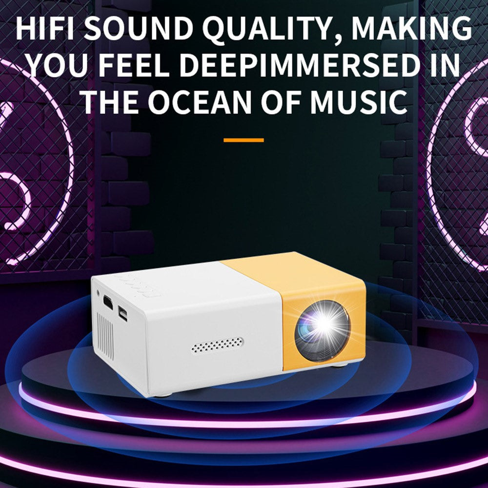 YG300S Mini Beamer HD Portabel LED mit Screen Mirroring, 1080P für Zuhause & Wohnheim
