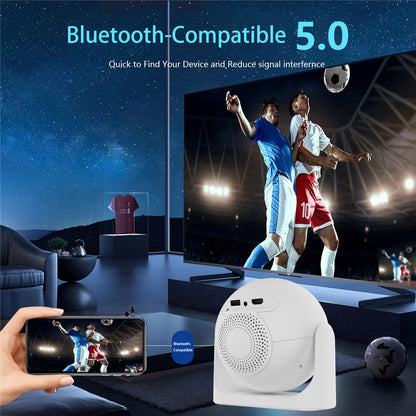 JY360 Football Shape Portable Projector Android 13.0 Auto Focus Mini Projector 2.4G  /  5G WiFi 6 for Home Theater
