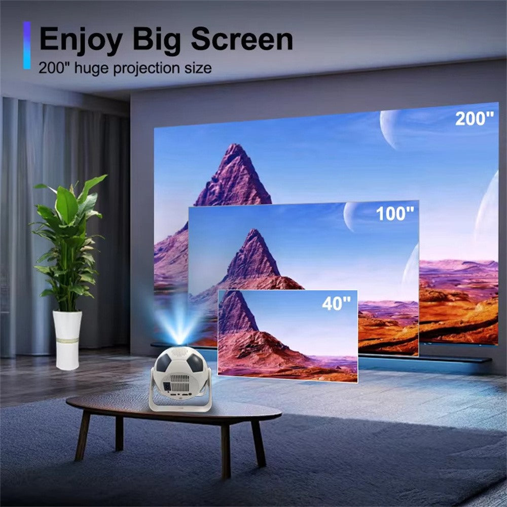 BL361 Android 11.0 Portable Mini Projector Football Design WiFi 6  /  BT 5.2 160 ANSI Home Theater Projector