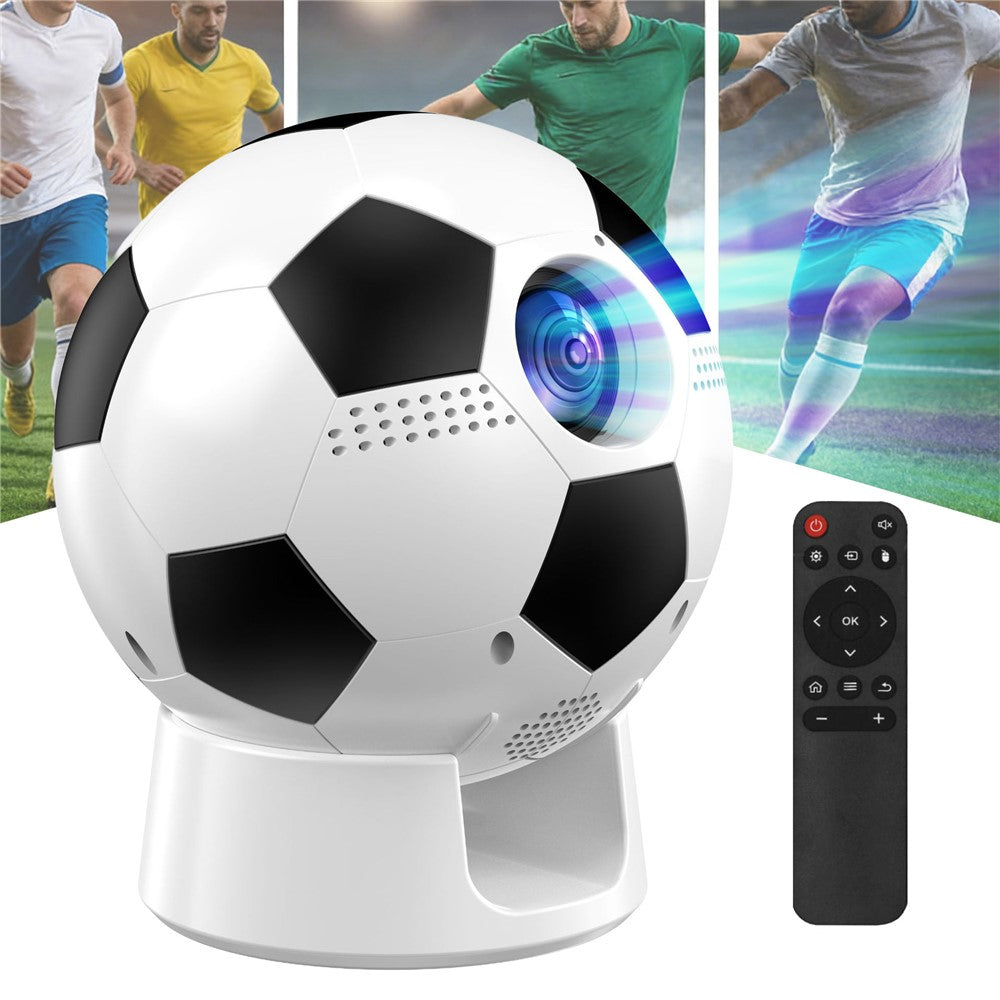 YT600 Football Design Projector Android 13.0 720P Portable Mini Projector with 2.4G / 5G WiFi 6 BT5.4 170 ANSI for Home Theater