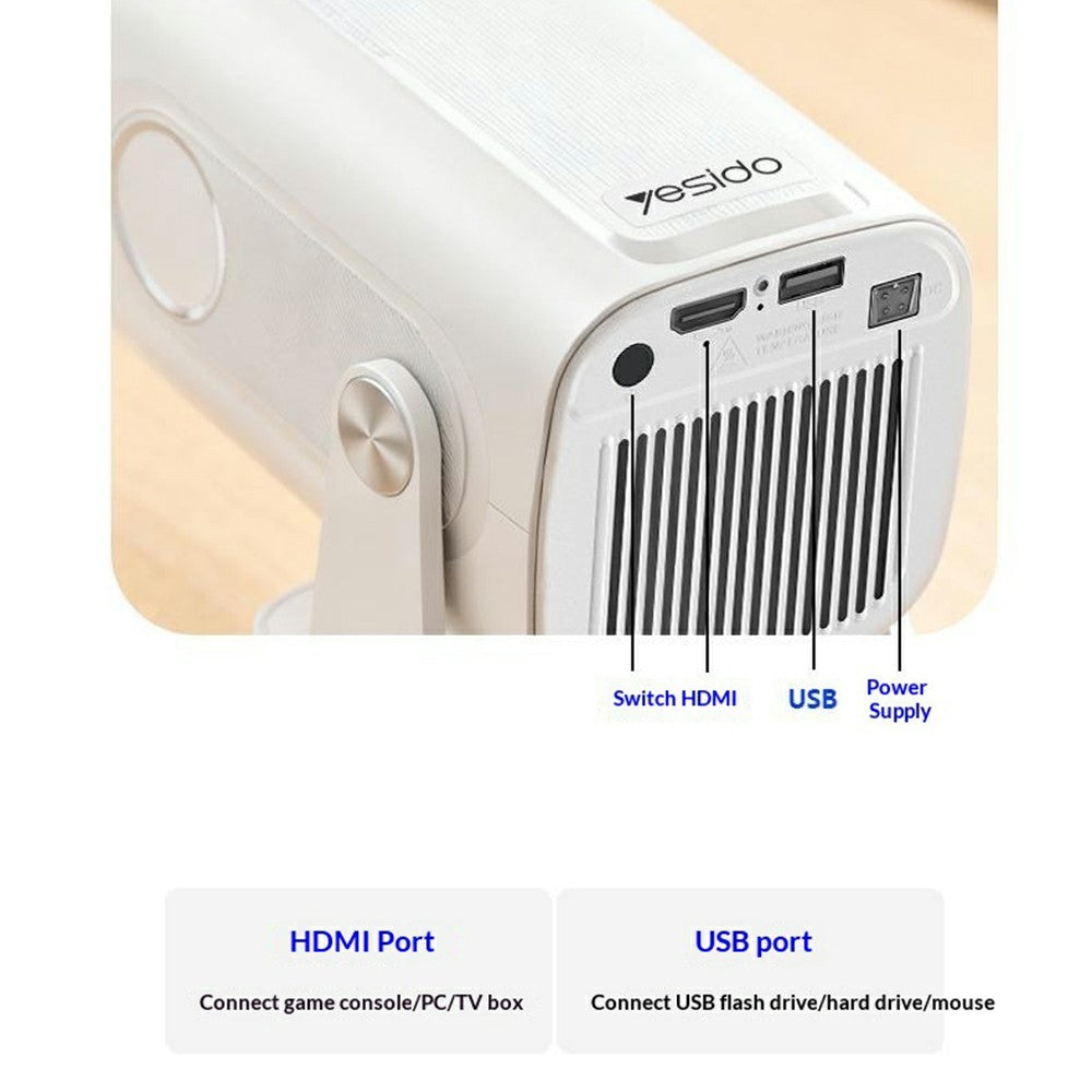 YESIDO TV16 1080P Projector Auto Focus Bluetooth-Compatible 5.4 Smart Home Theater System