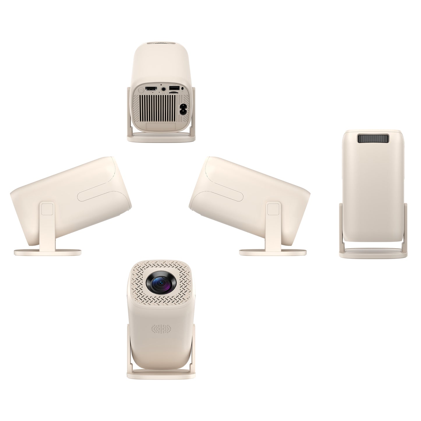V5 Smart Video Projector Android 14 Automatic Keystone Correction WiFi / Bluetooth-compatible Mini Home Theater, 1+8GB