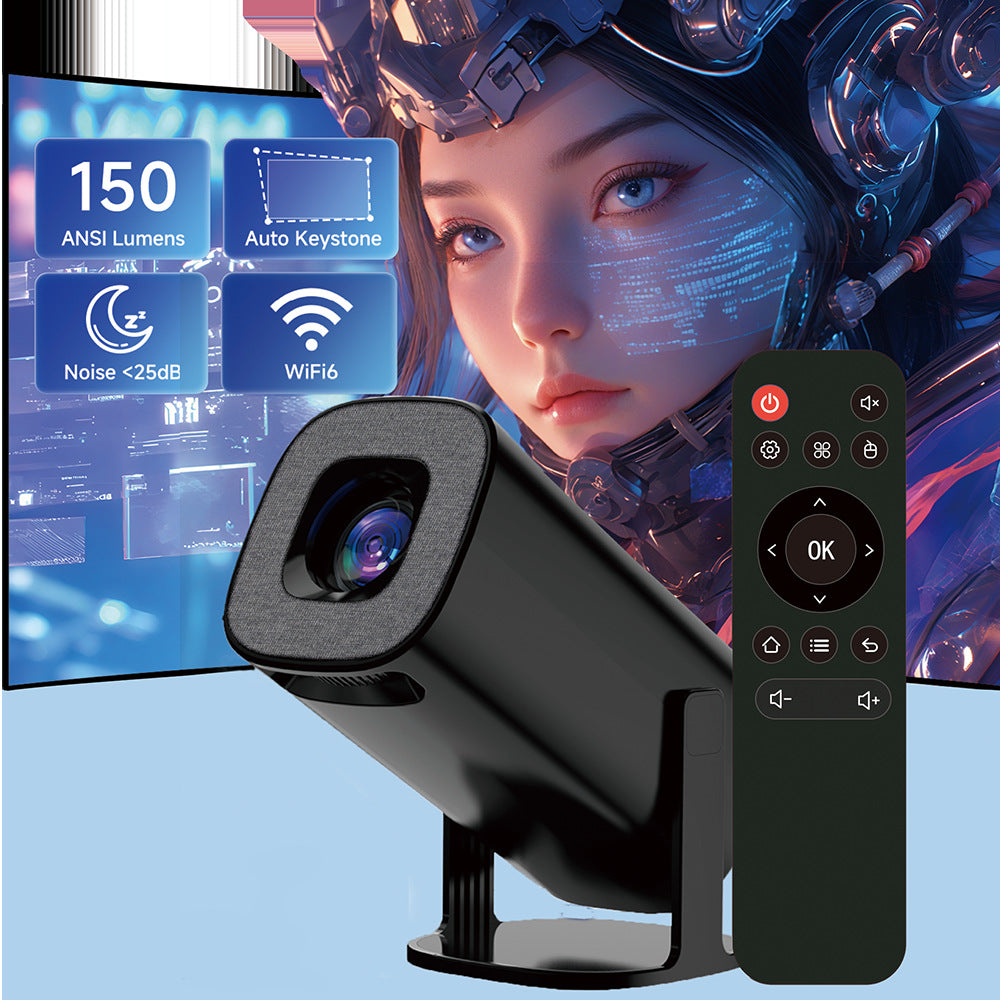 V1 Smart Video Projector 200 ANSI Android 14 Automatic Keystone Correction WiFi / Bluetooth-compatible Home Theater, 1+8GB