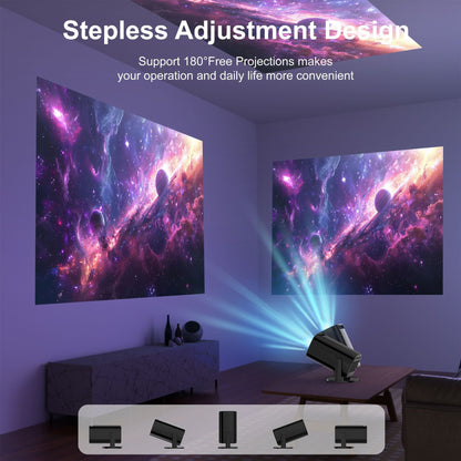 V1 Smart Video Projector 200 ANSI Android 14 Automatic Keystone Correction WiFi / Bluetooth-compatible Home Theater, 1+8GB