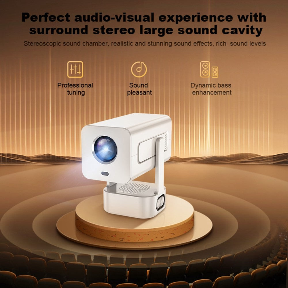 IMC360 LCD Projector 320 ANSI Lumen 1080P WiFi 6 Android 11 1GB+8GB Autofocus Projector for Home Theater, Single Speaker