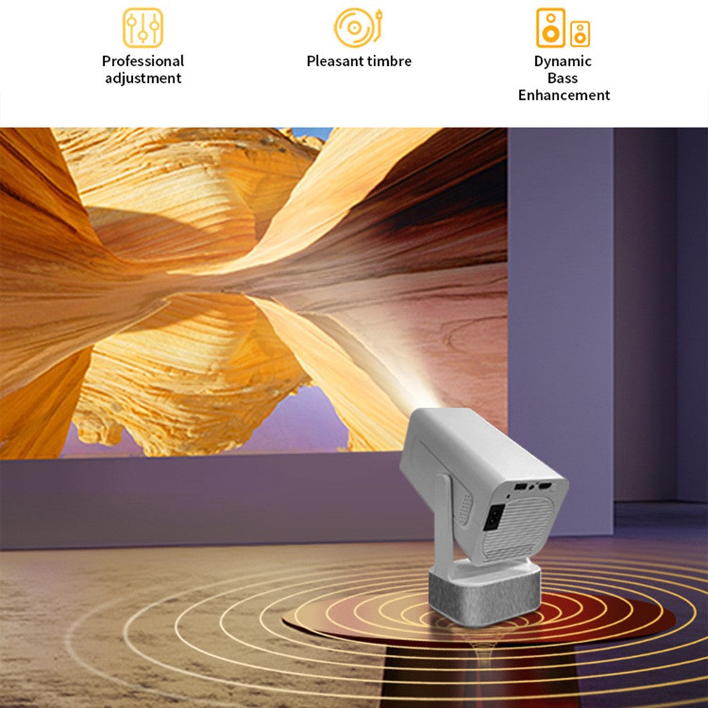 IMC360 1GB+8GB LCD Projector Autofocus 1080P HD WiFi 6 Home Cinema Projector, Dual Speakers, Cloth Coating Base