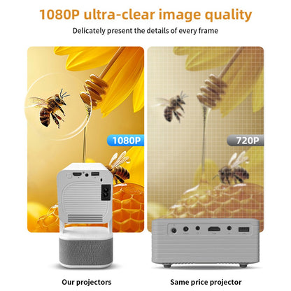 IMC360 1GB+8GB LCD Projector Autofocus 1080P HD WiFi 6 Home Cinema Projector, Dual Speakers, Cloth Coating Base
