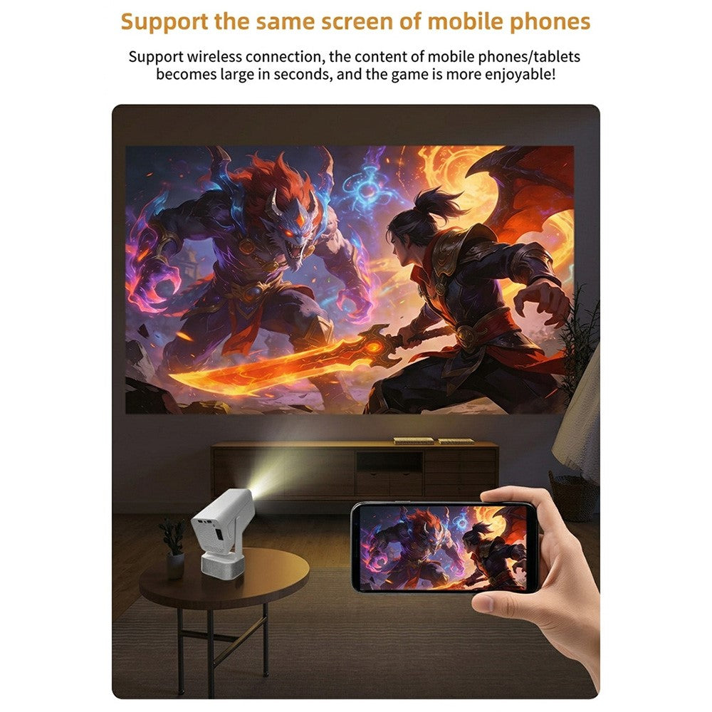 IMC360 1GB+8GB LCD Projector Autofocus 1080P HD WiFi 6 Home Cinema Projector, Dual Speakers, Cloth Coating Base