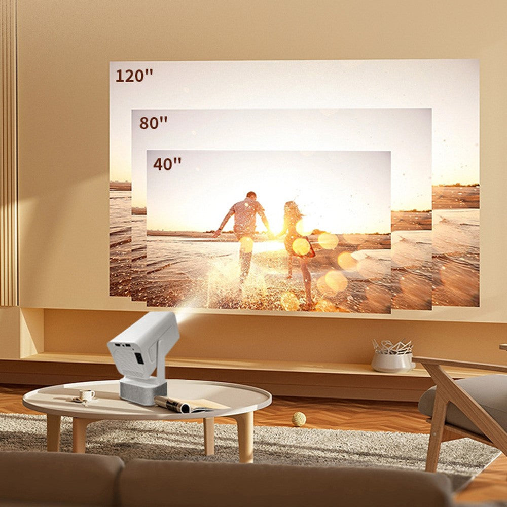IMC360 1GB+8GB LCD Projector Autofocus 1080P HD WiFi 6 Home Cinema Projector, Dual Speakers, Cloth Coating Base