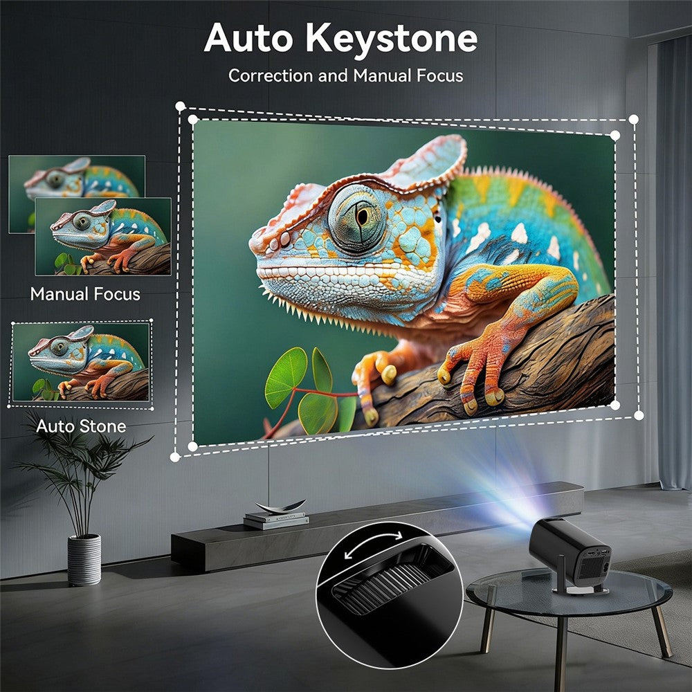 U1 4K Projector with Retro Gaming Console Allwinner H723 Android 14 200 Lumens 36000+ Games Screen Projection Device for Home Theater
